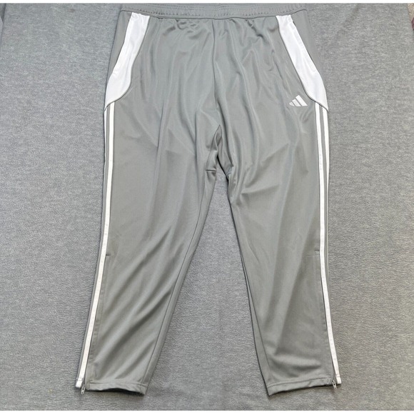 Adidas Pants Men 3XL Gray Tiro 24 Track Soccer Tapered Jogger 3 Stripe Train NEW - Picture 1 of 10